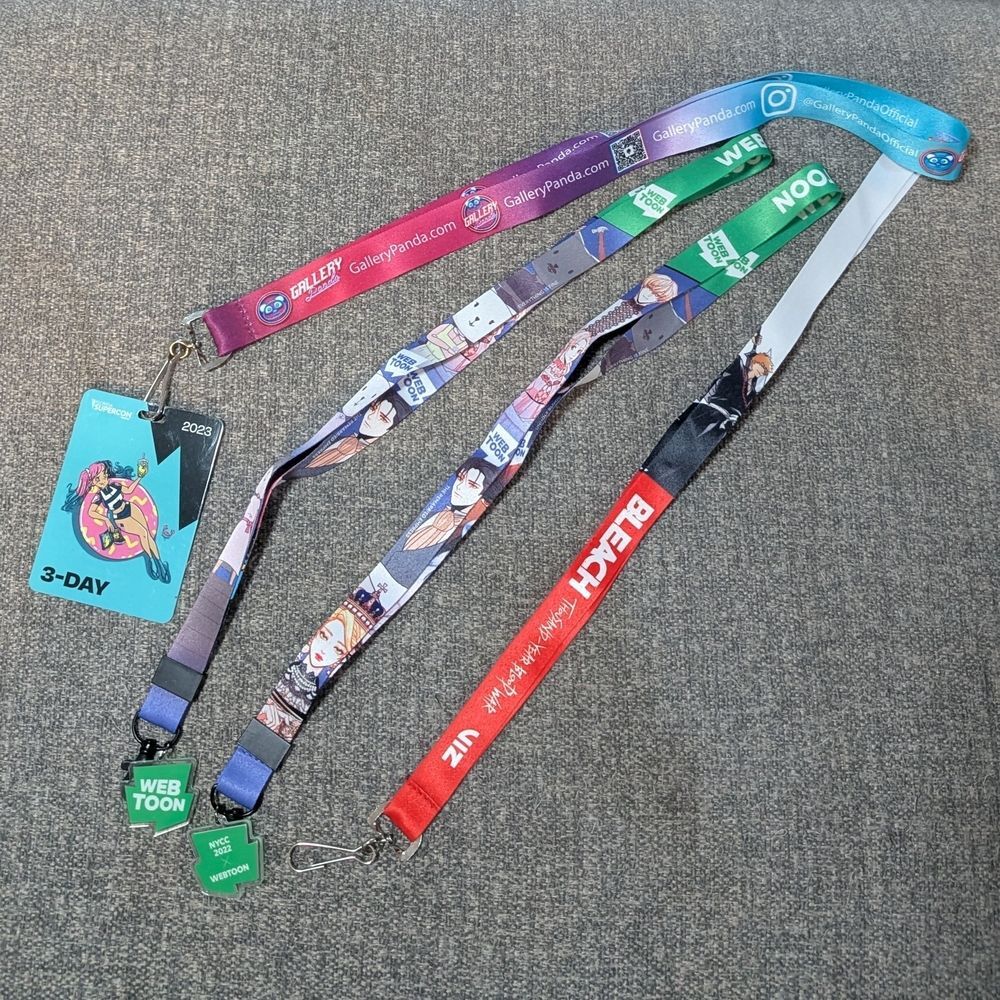 NYCC Comic Con Anime and Webtoons Lanyard Set